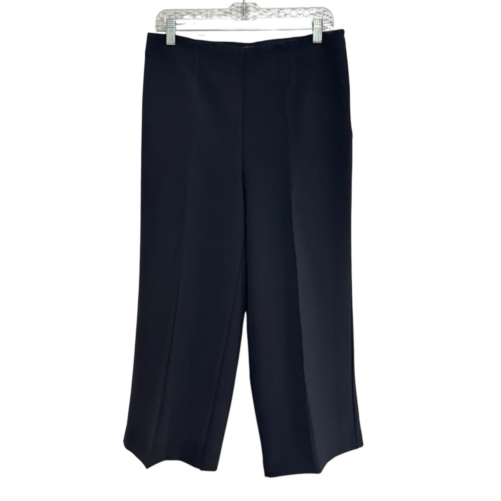 Ann Taylor Wide Leg Crop Pants in Crepe in Black - Size 6 - Picture 2 of 7